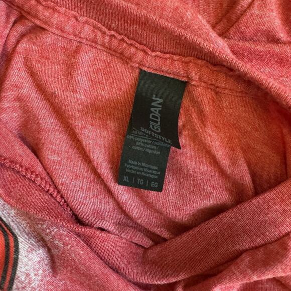 Leopard Print Heart Valentine Graphic T-Shirt Double Hearts Bleach XL - Picture 6 of 6